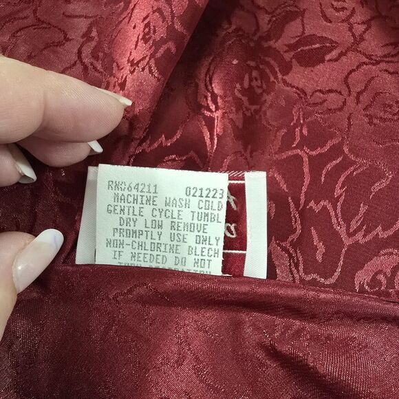 Maroon Chemise Night Dress Womens Lg Ivory Lace Coquette Sexy Flirty Boudoir - Picture 8 of 8